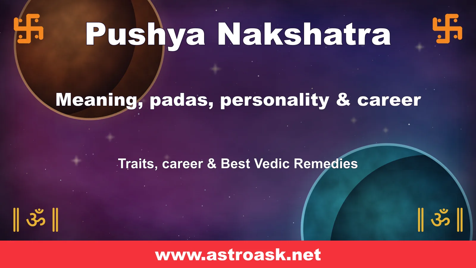 Pushya Nakshatra — Vedic lunar mansion illustration | AstroAsk