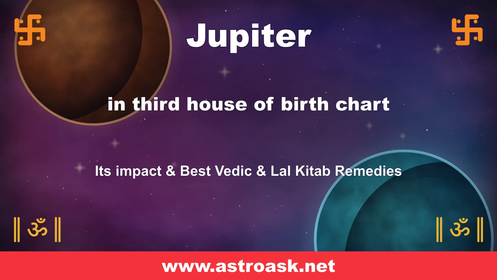 Jupiter in the 3rd house — Vedic astrology illustration | AstroAsk