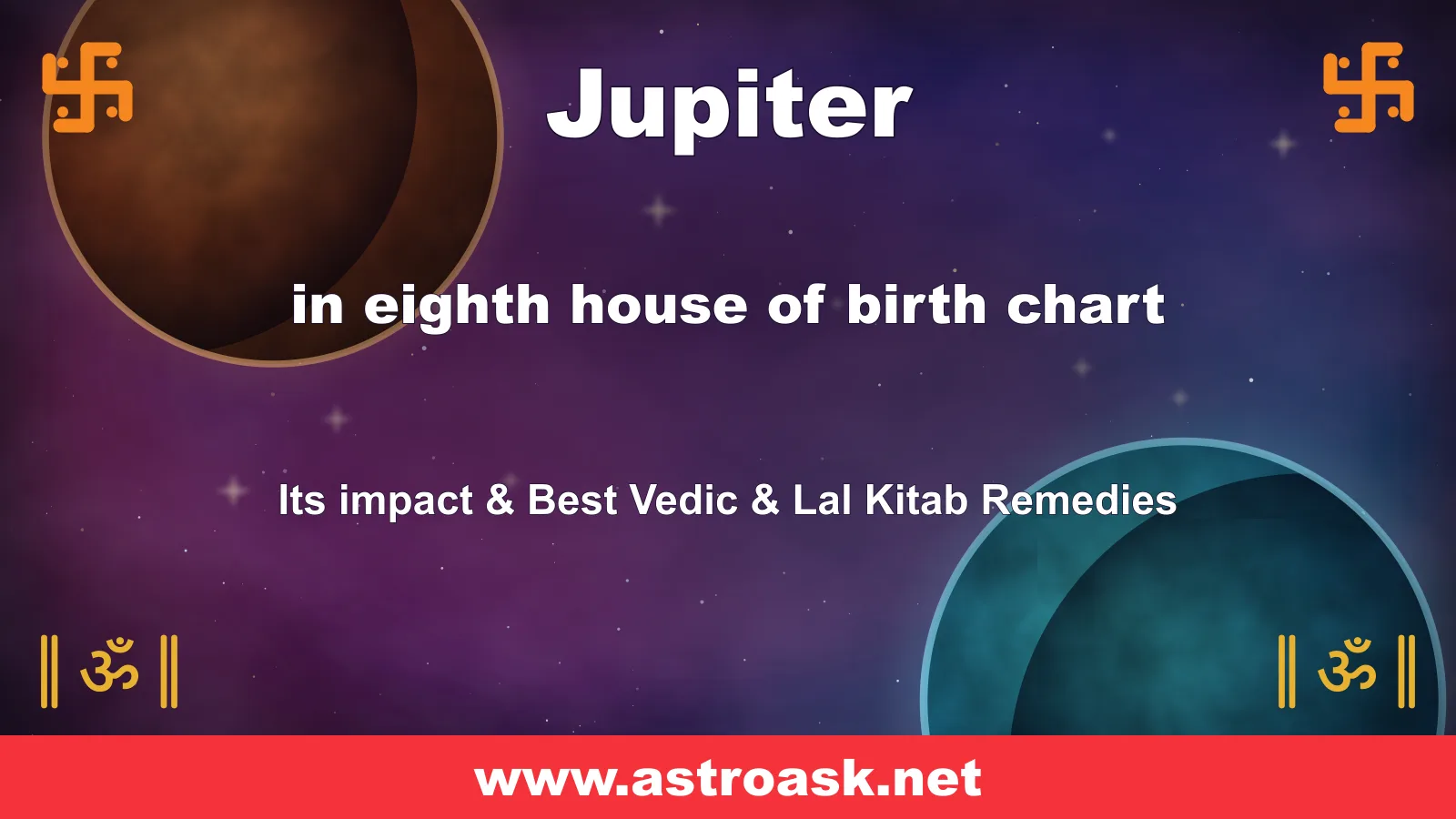 Jupiter in the 8th house — Vedic astrology illustration | AstroAsk