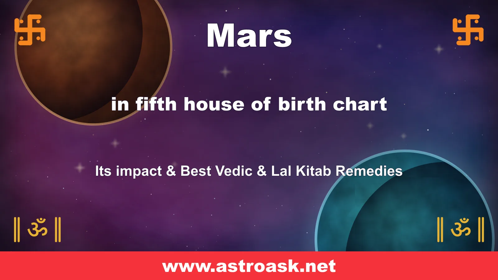 Mars in the 5th house — Vedic astrology illustration | AstroAsk