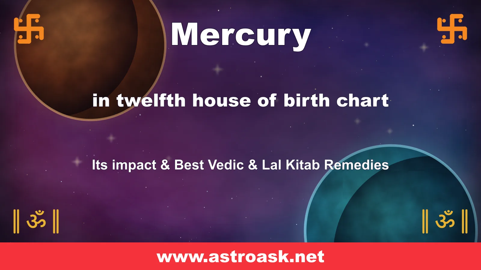 Mercury in the 12th house — Vedic astrology illustration | AstroAsk