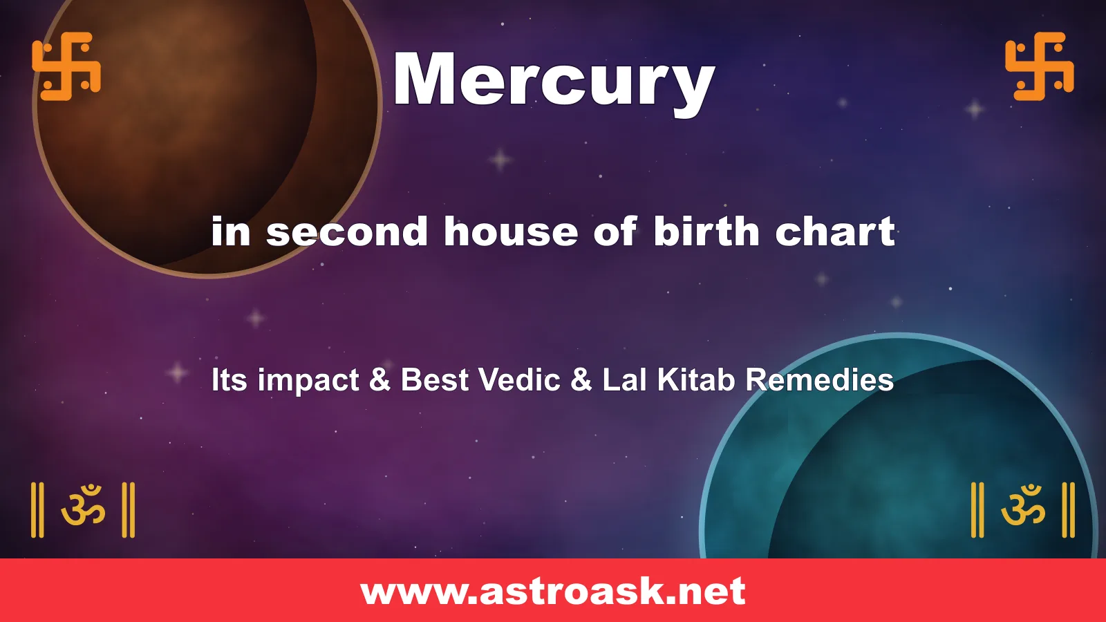 Mercury in the 2nd house — Vedic astrology illustration | AstroAsk