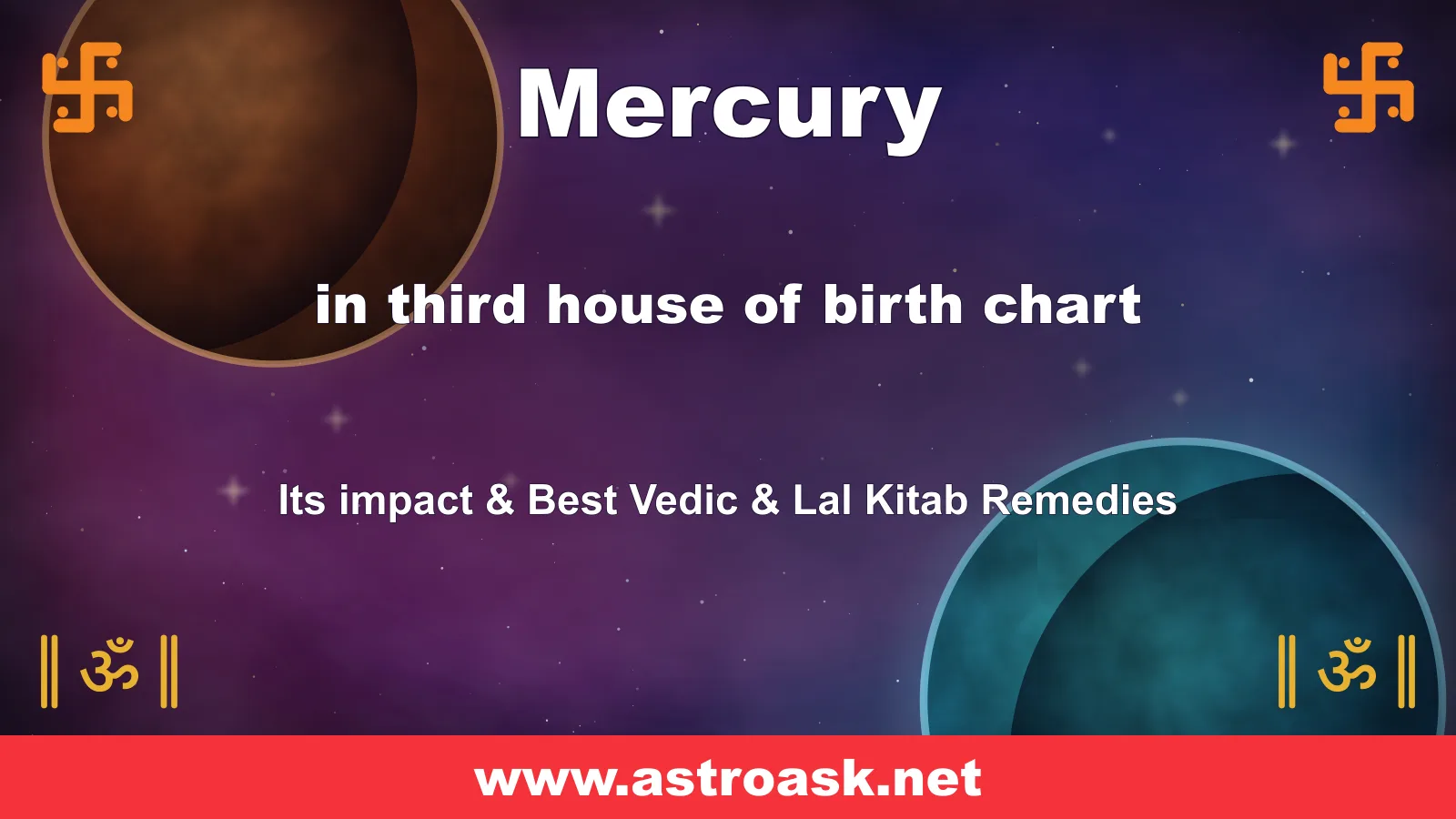 Mercury in the 3rd house — Vedic astrology illustration | AstroAsk