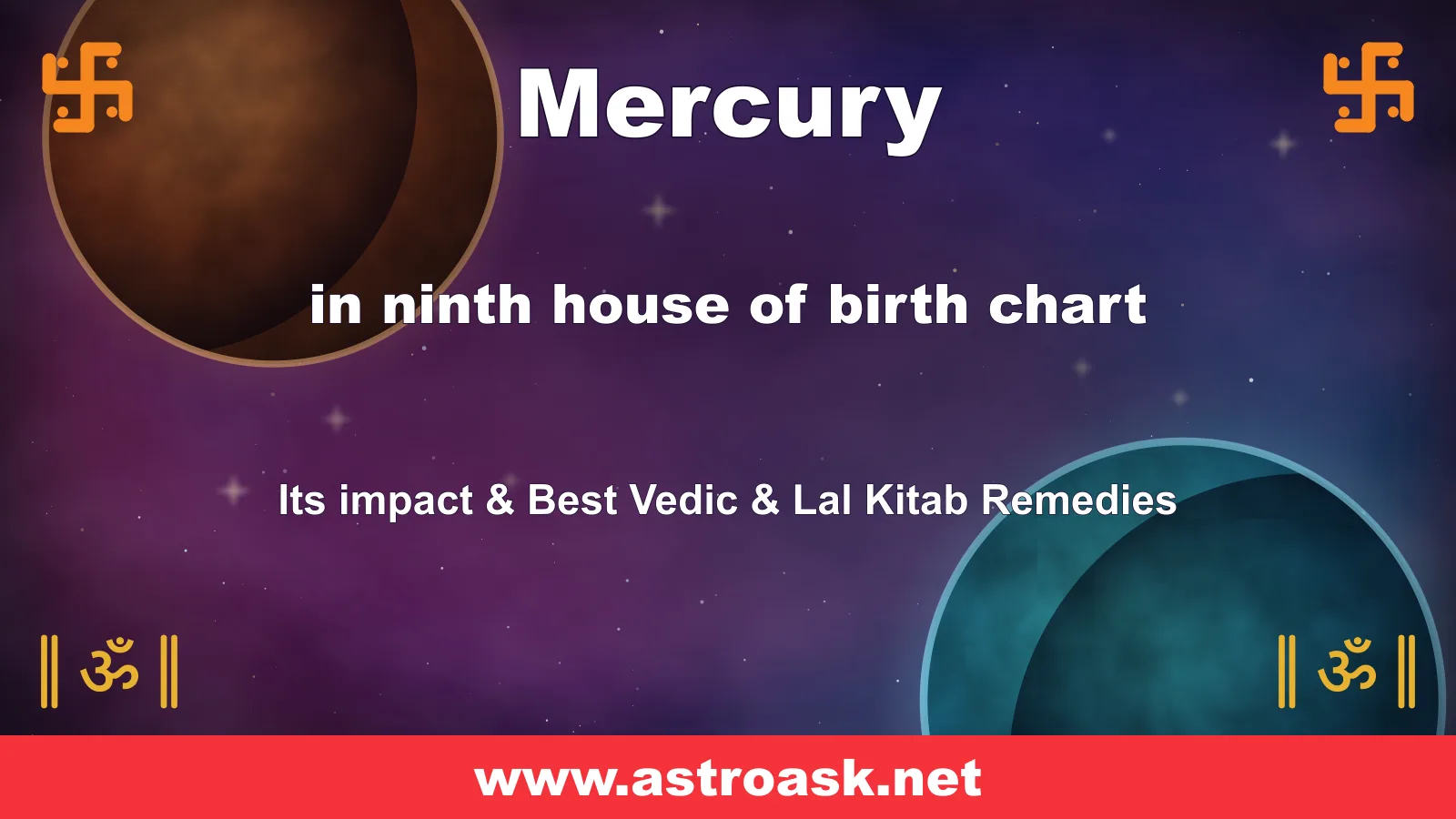 Mercury in the 9th house — Vedic astrology illustration | AstroAsk