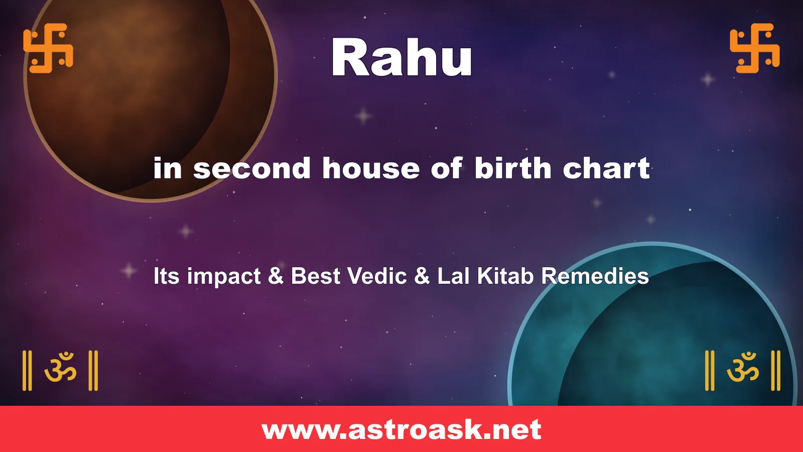 Rahu in the 2nd house — Vedic astrology illustration | AstroAsk