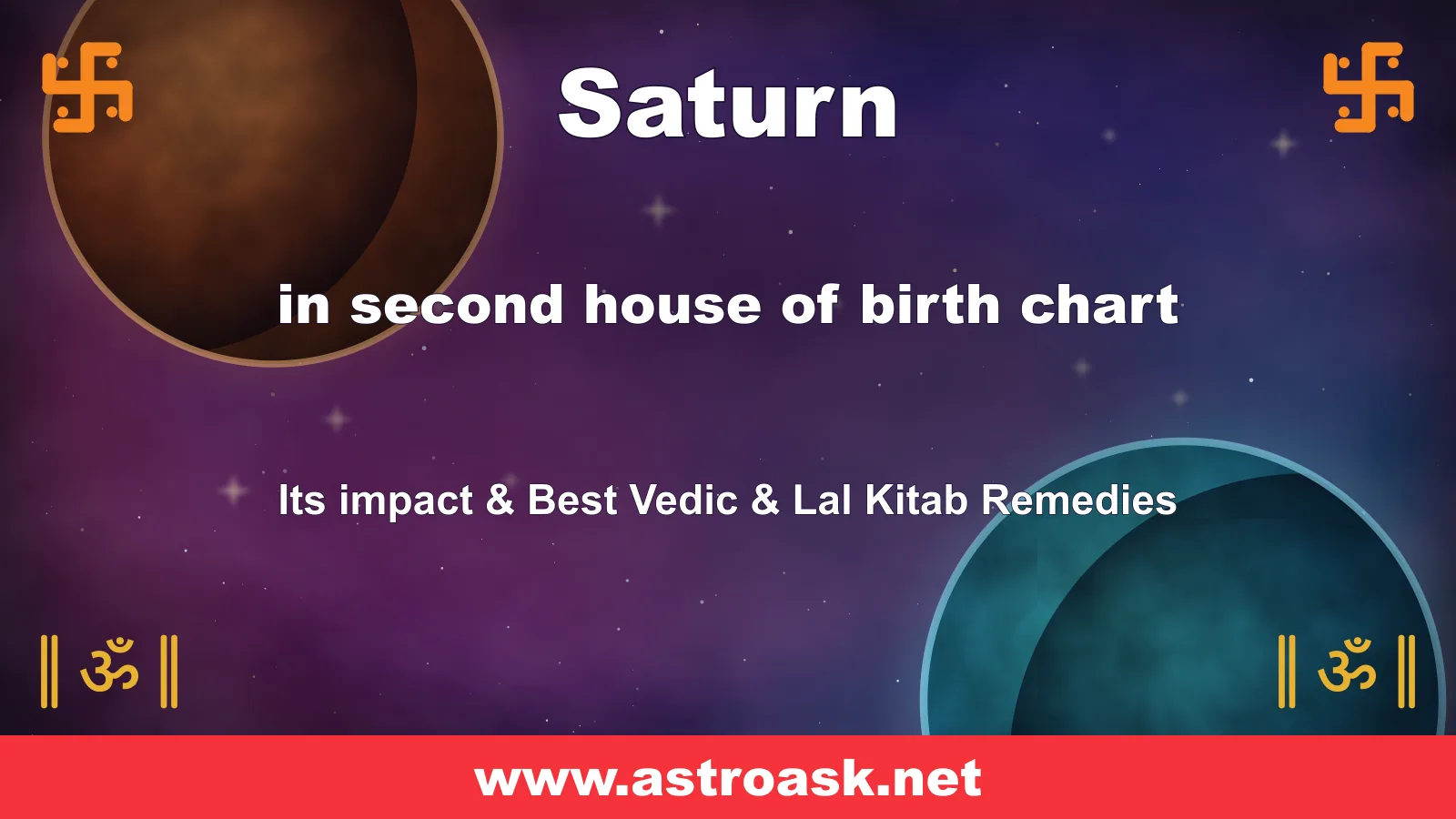 Saturn in the 2nd house — Vedic astrology illustration | AstroAsk