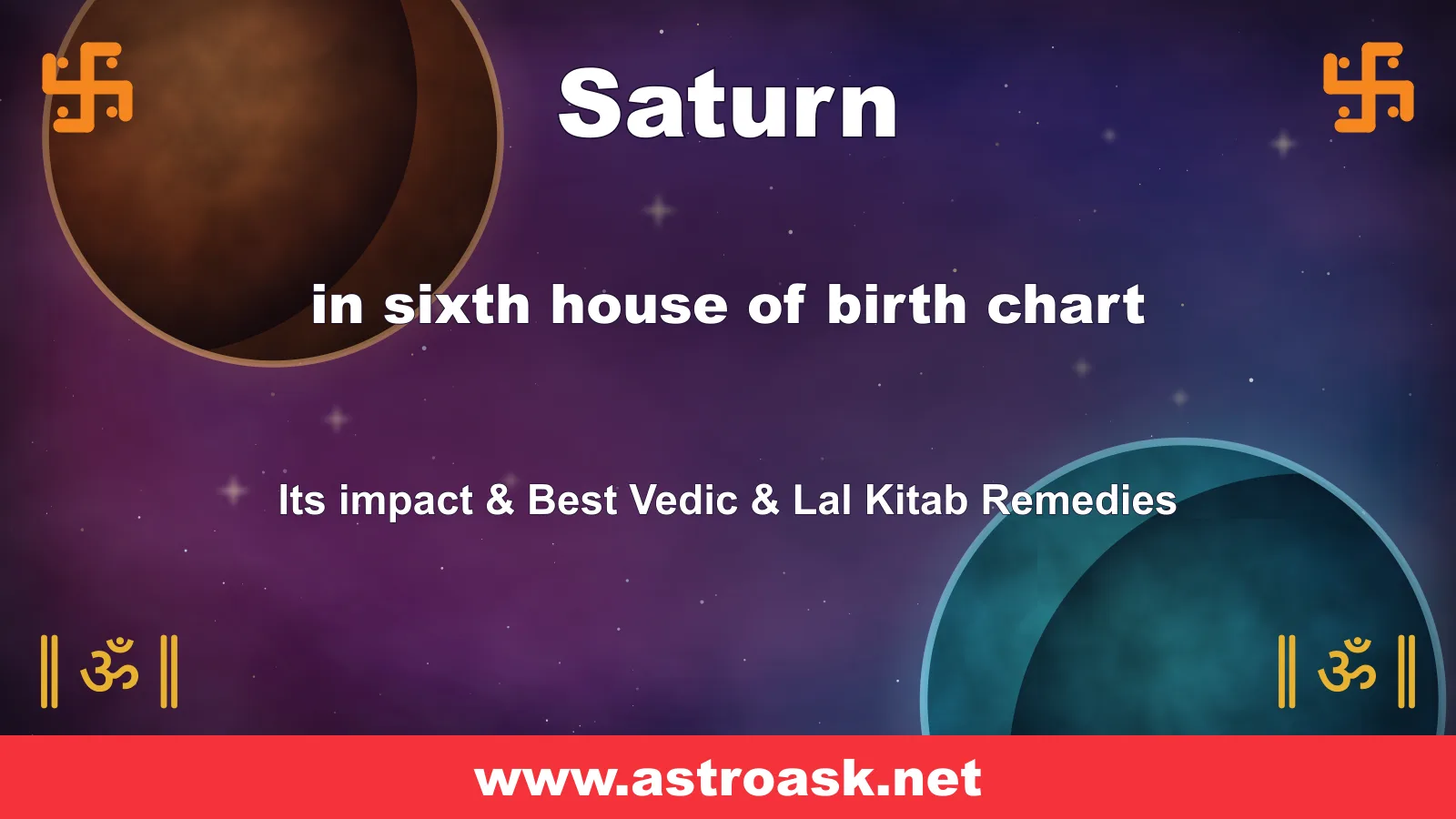 Saturn in the 6th house — Vedic astrology illustration | AstroAsk