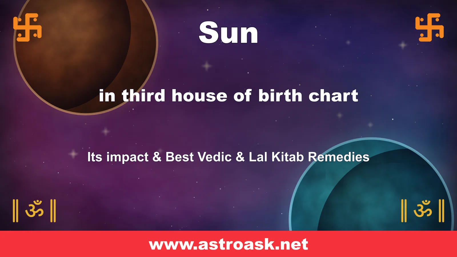 Sun in the 3rd house — Vedic astrology illustration | AstroAsk
