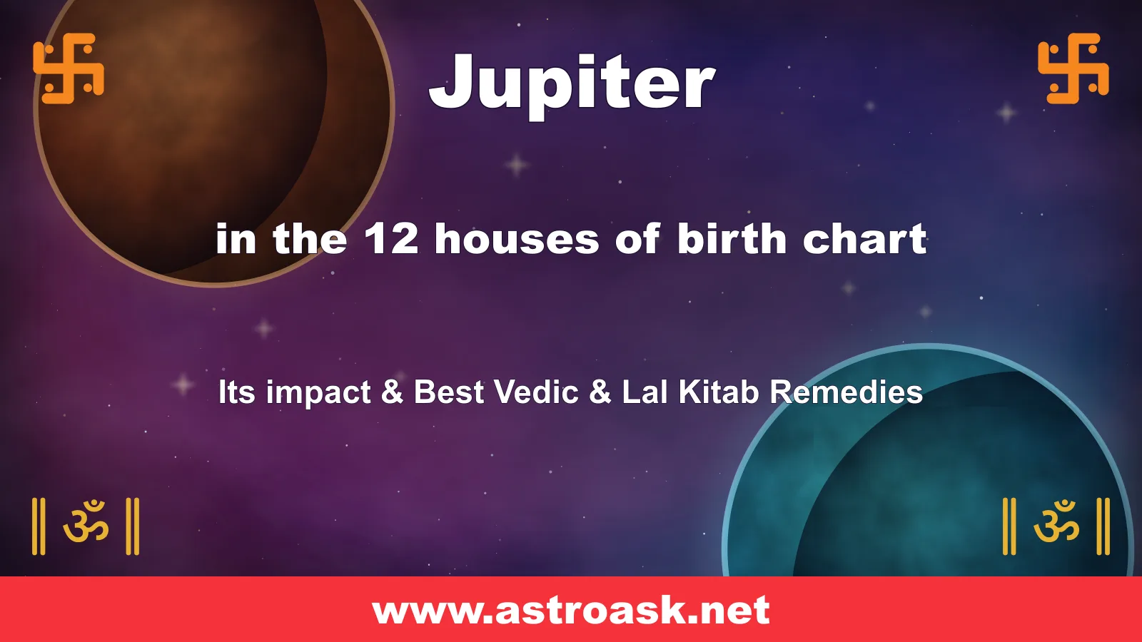 Jupiter (Guru) graha — cosmic Vedic astrology illustration | AstroAsk