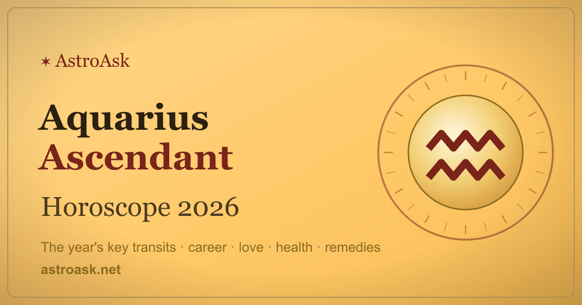 Aquarius Ascendant Horoscope 2026