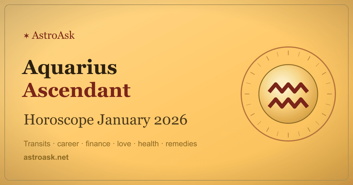Aquarius Ascendant Horoscope January 2026