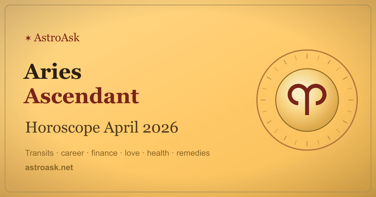 Aries Ascendant Horoscope April 2026