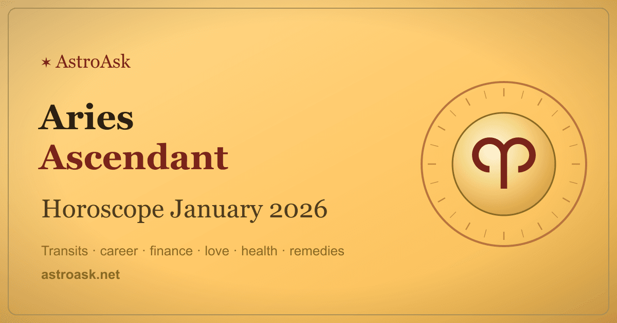 Aries Ascendant Horoscope January 2026
