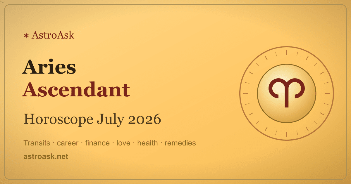 Aries Ascendant Horoscope July 2026