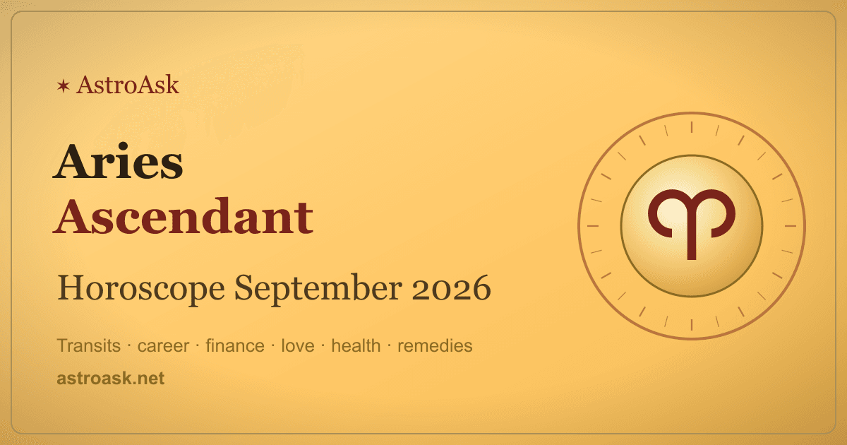 Aries Ascendant Horoscope September 2026