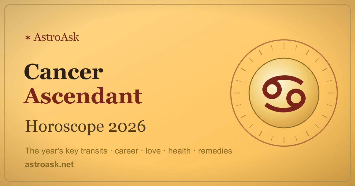 Cancer Ascendant Horoscope 2026