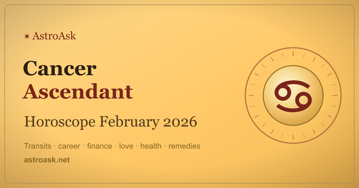 Cancer Ascendant Horoscope February 2026