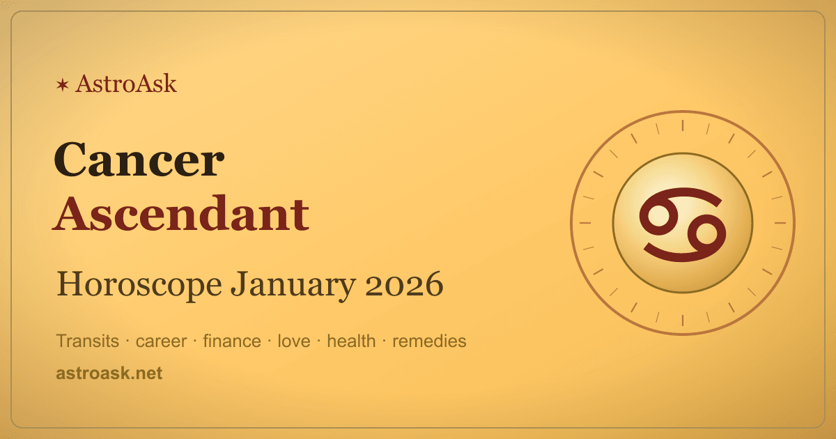 Cancer Ascendant Horoscope January 2026