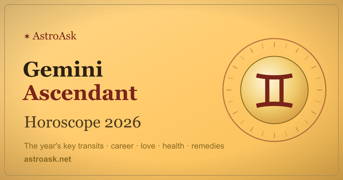 Gemini Ascendant Horoscope 2026