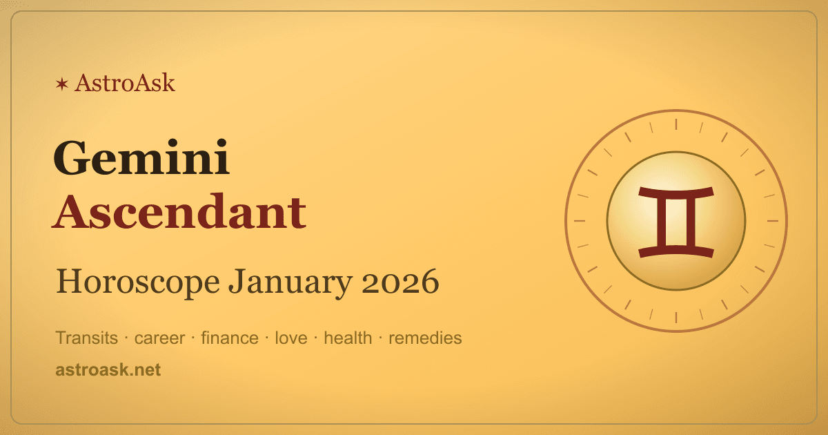 Gemini Ascendant Horoscope January 2026