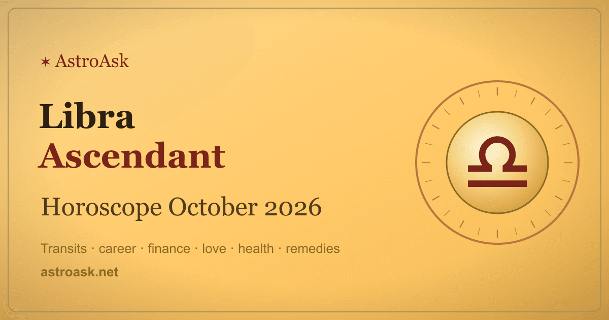 Libra Ascendant Horoscope October 2026