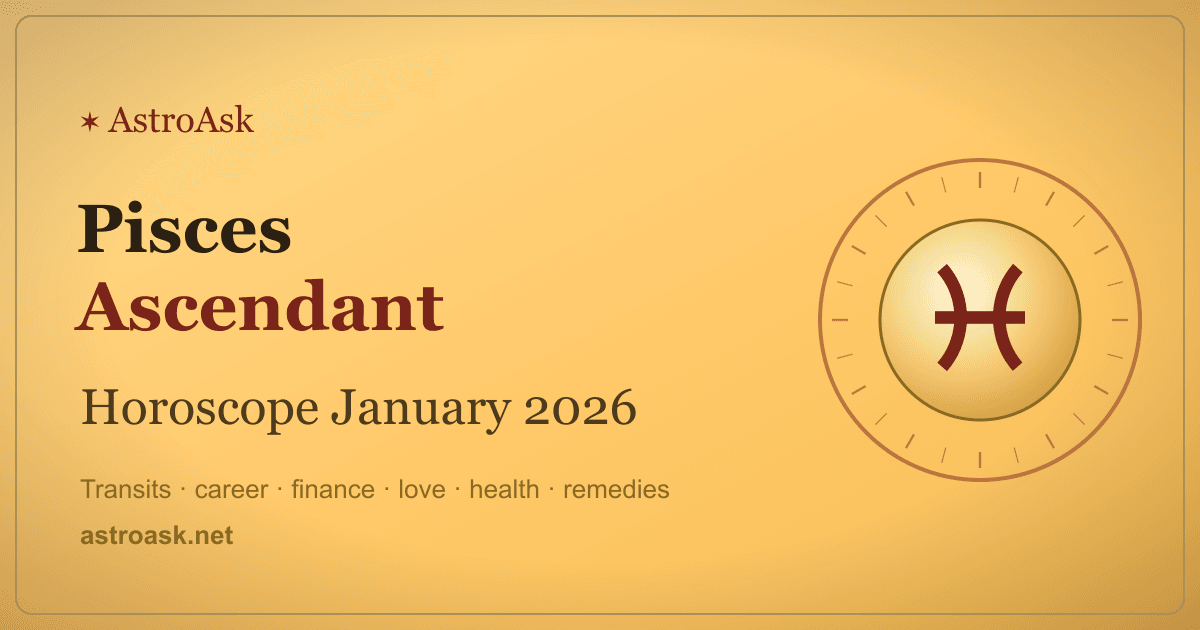 Pisces Ascendant Horoscope January 2026