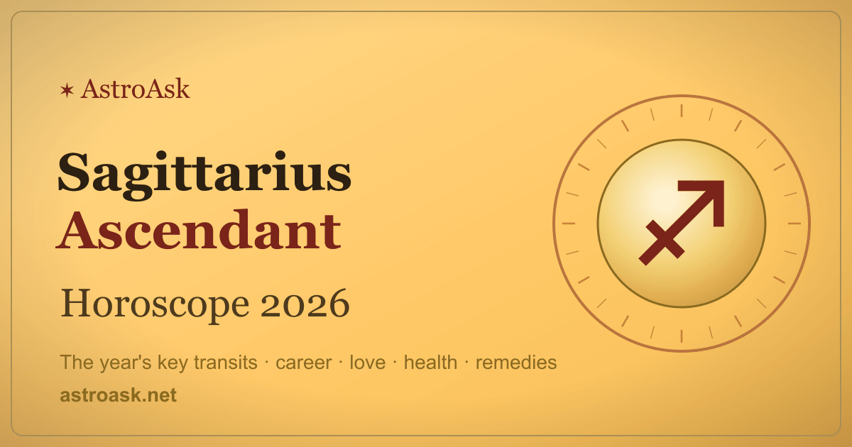Sagittarius Ascendant Horoscope 2026