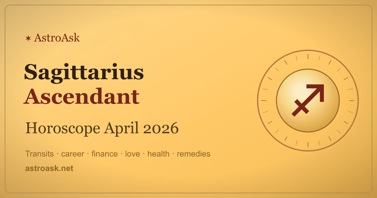 Sagittarius Ascendant Horoscope April 2026