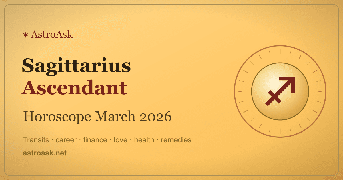 Sagittarius Ascendant Horoscope March 2026