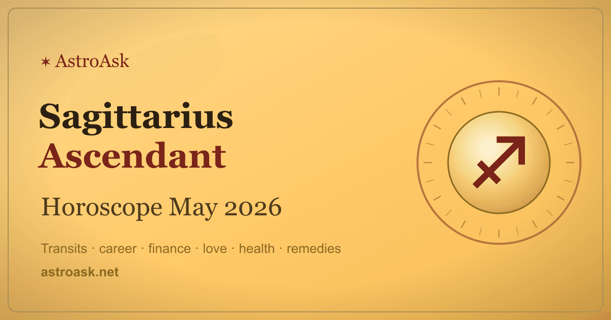 Sagittarius Ascendant Horoscope May 2026