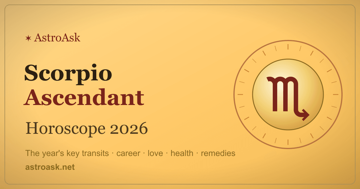 Scorpio Ascendant Horoscope 2026