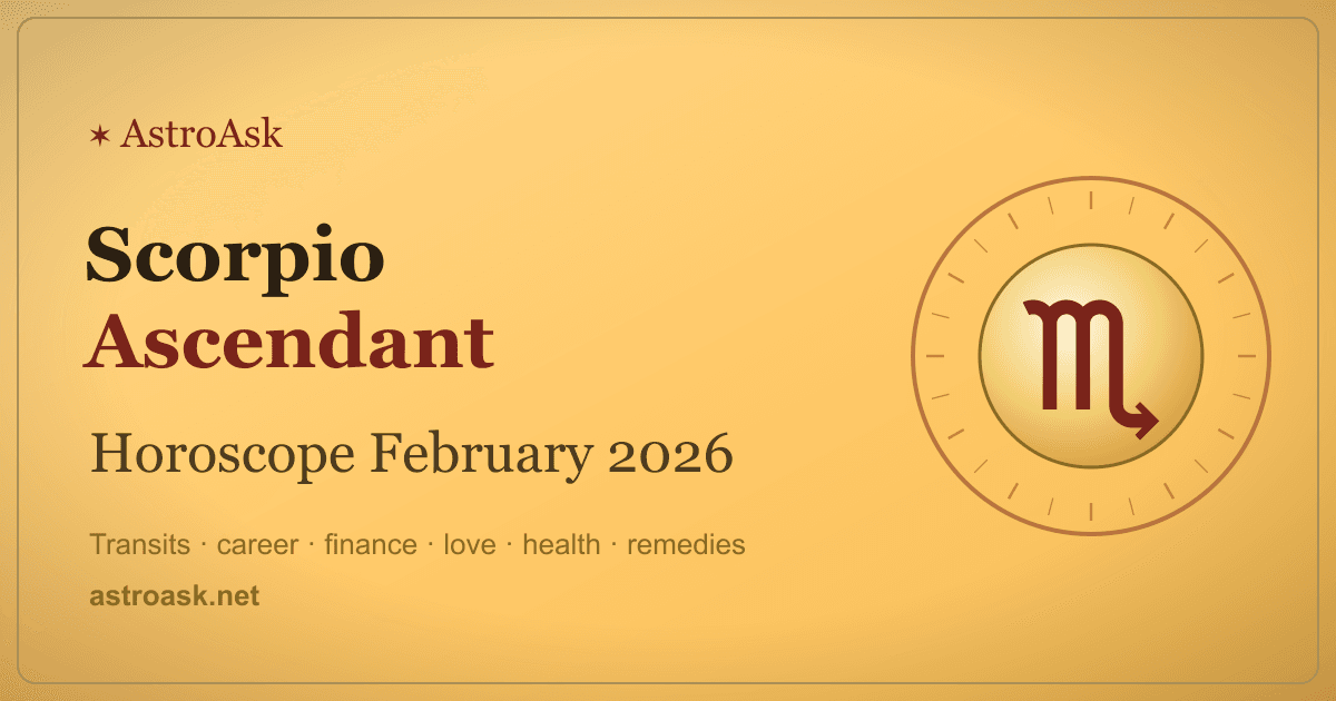 Scorpio Ascendant Horoscope February 2026