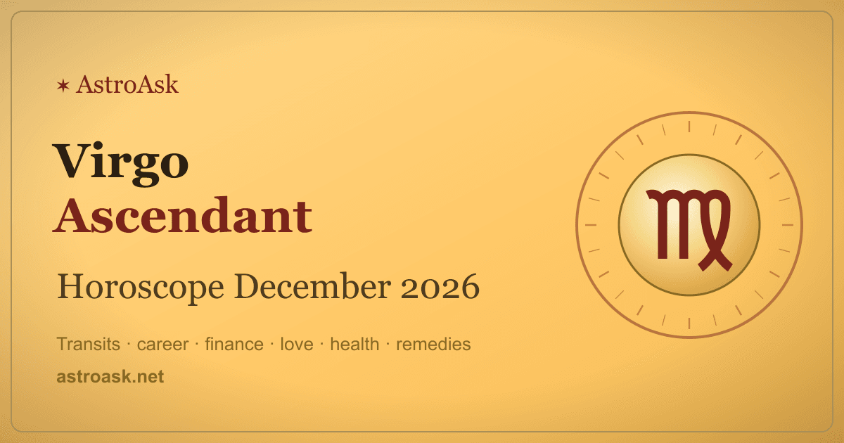 Virgo Ascendant Horoscope December 2026