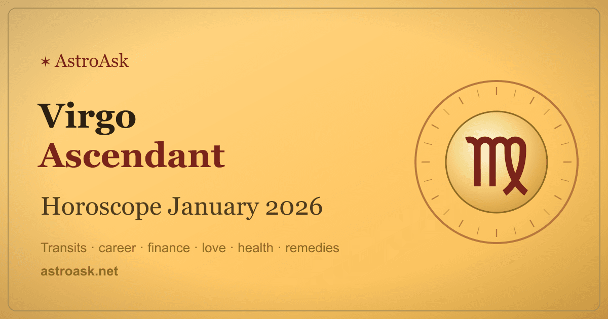 Virgo Ascendant Horoscope January 2026