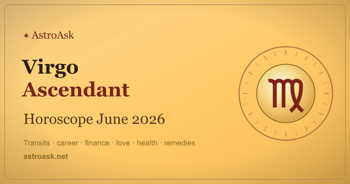 Virgo Ascendant Horoscope June 2026