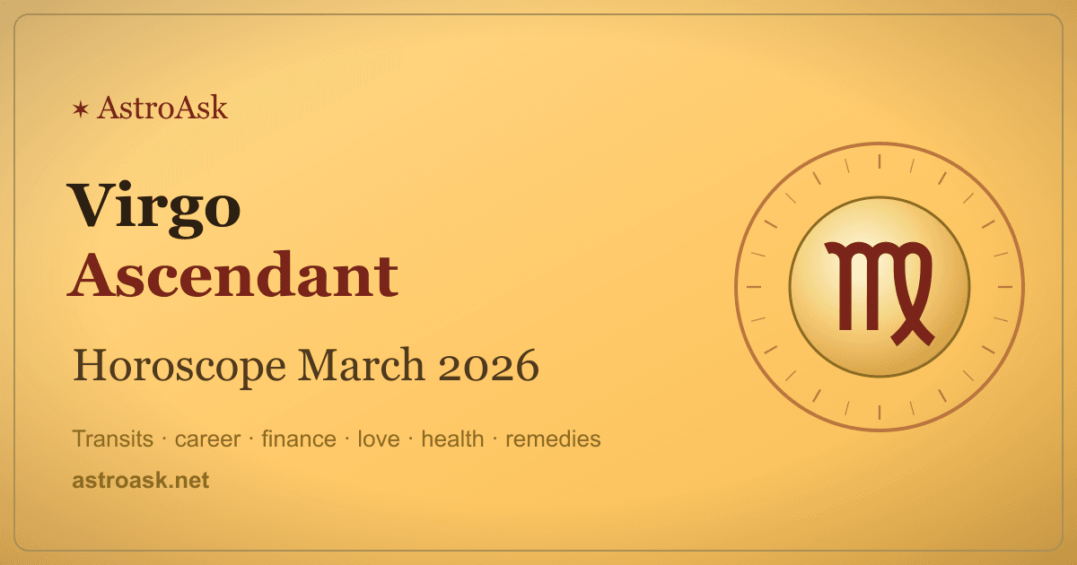 Virgo Ascendant Horoscope March 2026