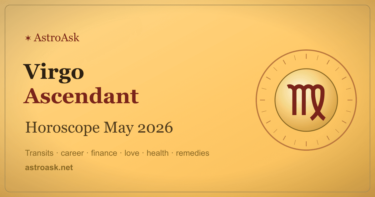 Virgo Ascendant Horoscope May 2026