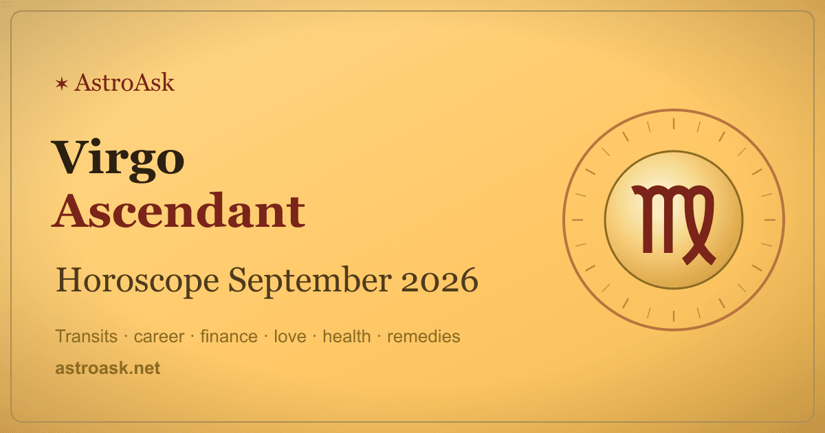 Virgo Ascendant Horoscope September 2026